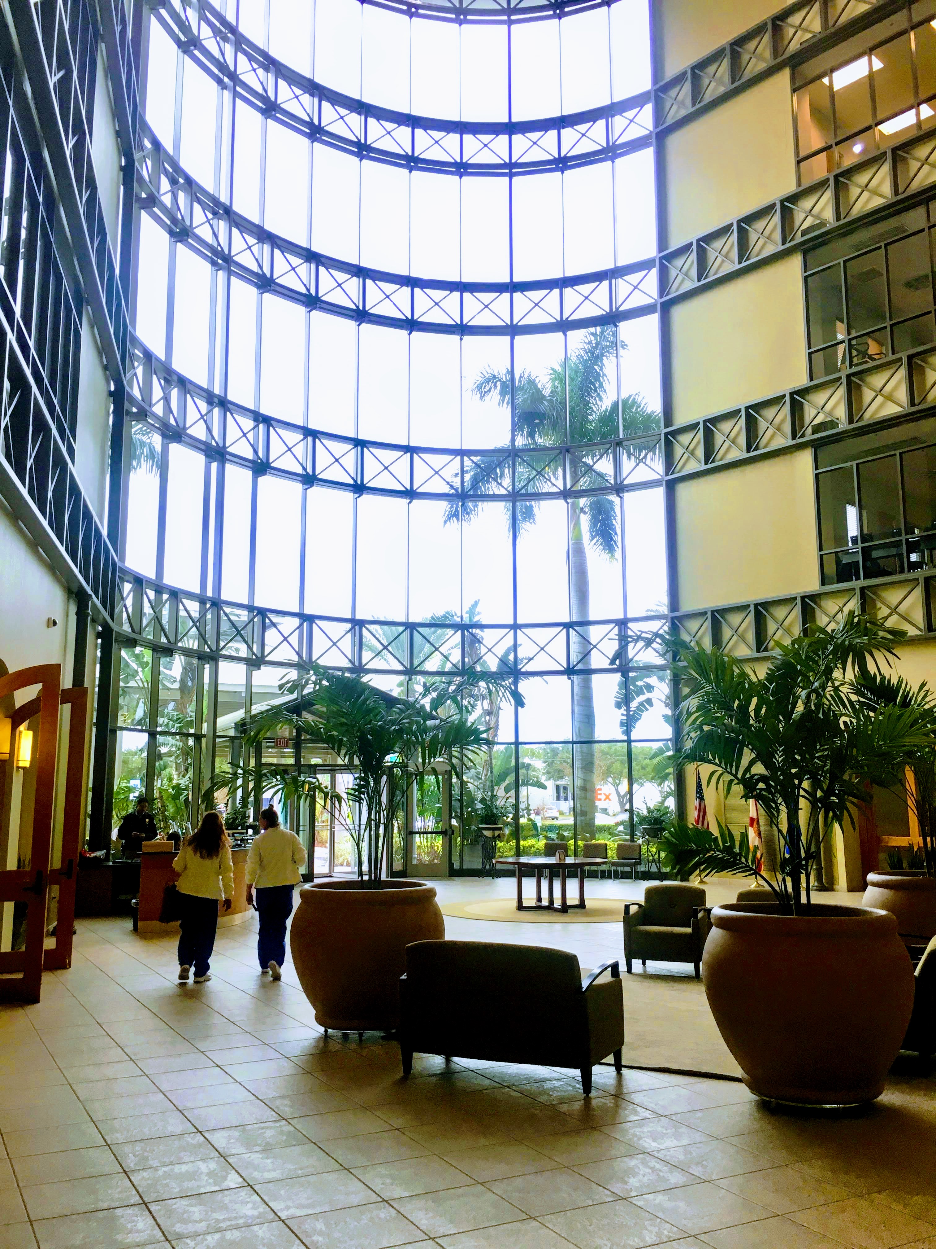 Lobby with students